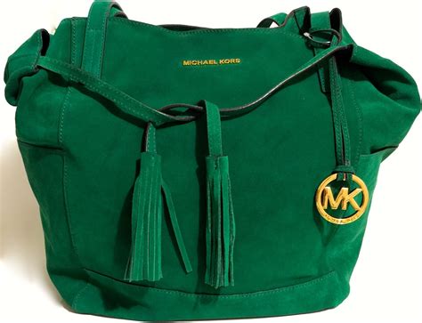 michael kors ashbury green suede poshmark|Michael Kors handbag.